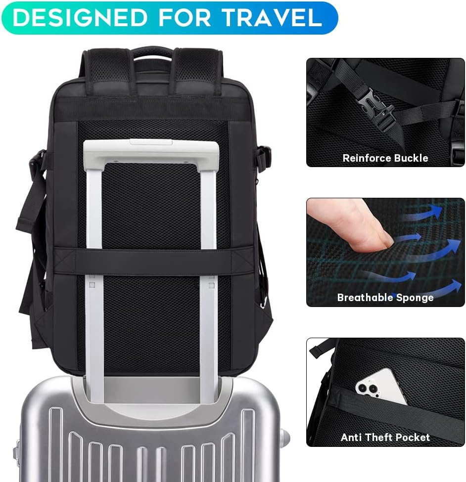 Spacious Water Resistant Travel Bag with Laptop Pocket