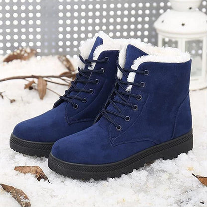 Warm Suede Fur Lined Winter Boots
