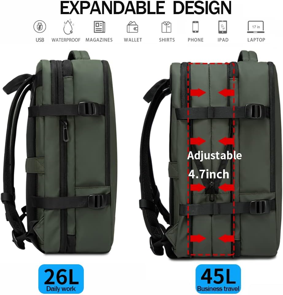 Spacious Water Resistant Travel Bag with Laptop Pocket