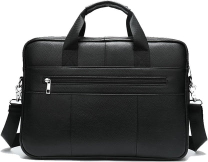 Luxury Leather 15 Executive Laptop Bag with Pockets