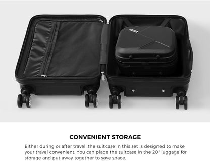 Durable 2-Piece Hardside Suitcase Set with TSA Lock & Spinner Wheels
