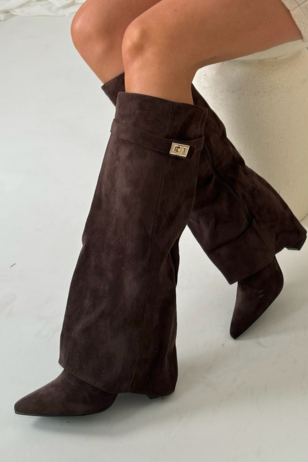 Fashionable Buckle Mid Calf Boots for Women