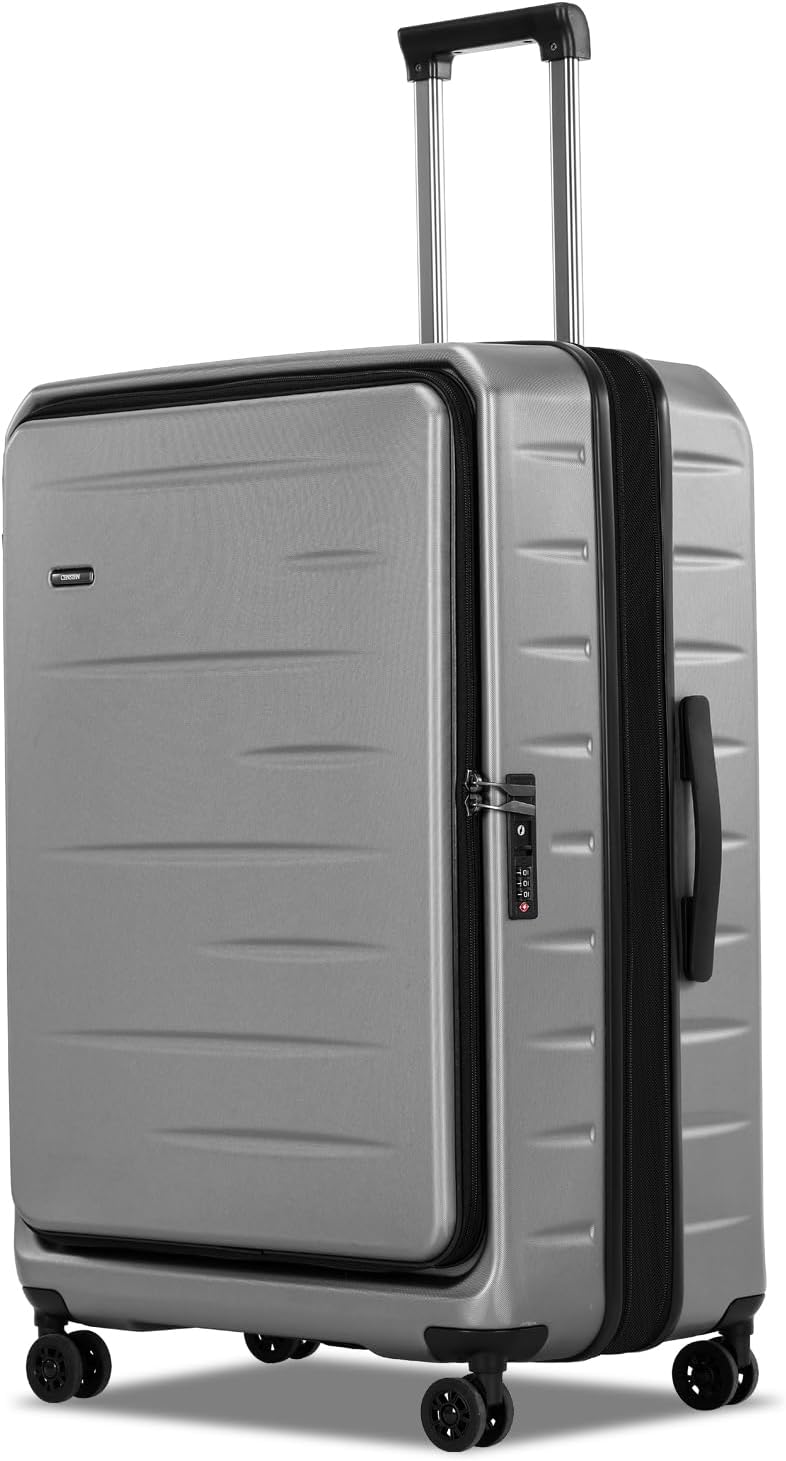 Durable Hardside Rolling Carry On with Pocket & Lock