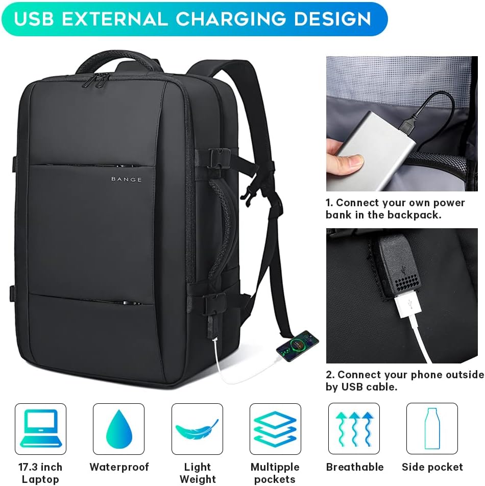 Spacious Water Resistant Travel Bag with Laptop Pocket