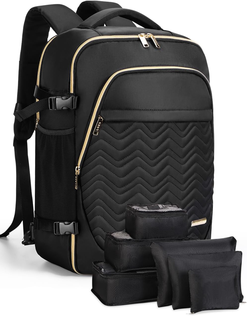Large Carry-On Travel Bag with Cubes & Laptop Sleeve