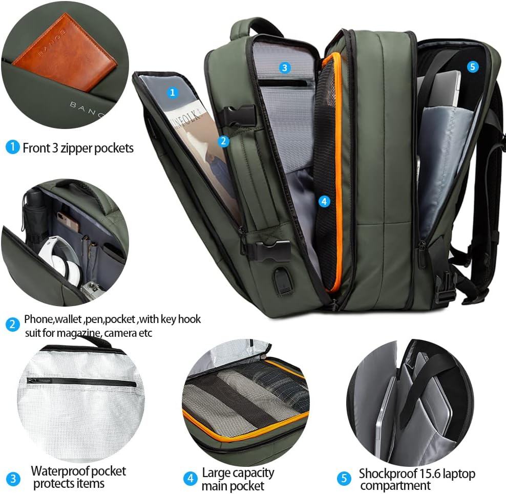 Spacious Water Resistant Travel Bag with Laptop Pocket