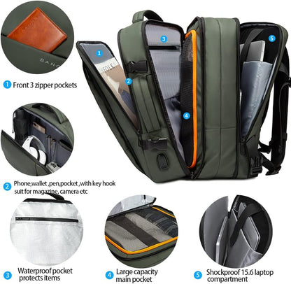 Spacious Water Resistant Travel Bag with Laptop Pocket