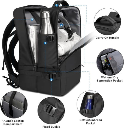 Spacious Water Resistant Travel Bag with Laptop Pocket
