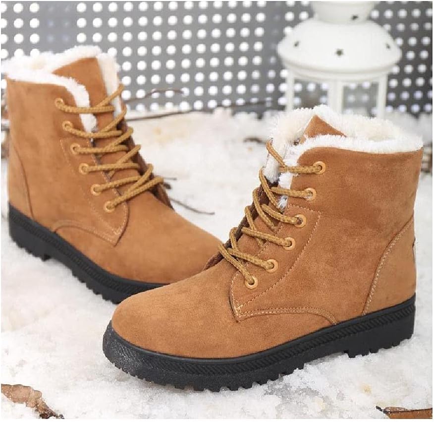 Warm Suede Fur Lined Winter Boots