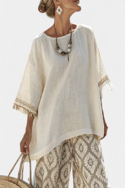Elegant Blouse and Comfortable Pants Set