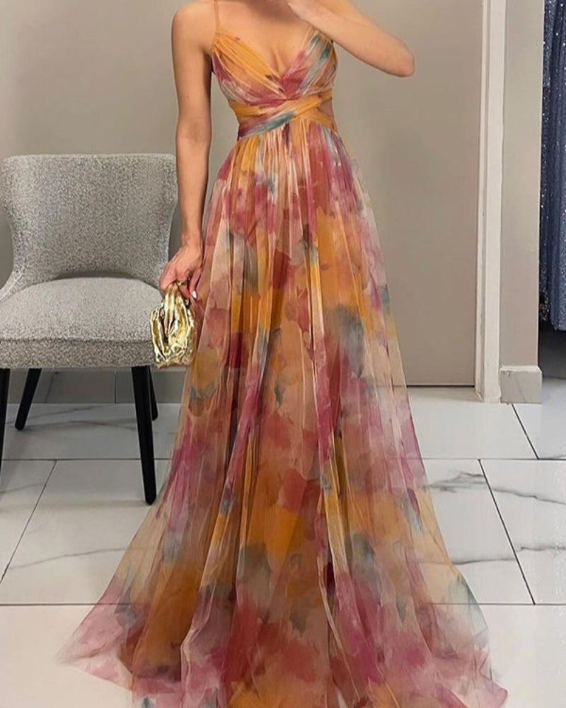 Women's Elegant Cut Out Long Dress - Olytrend