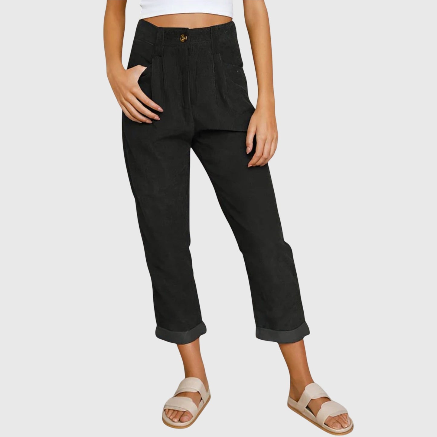Jana - Slim Fit Corduroy Pants