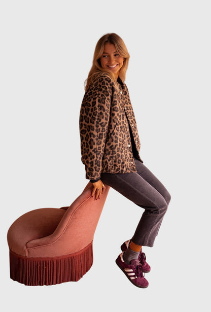 Fashionable Animal Print Coat