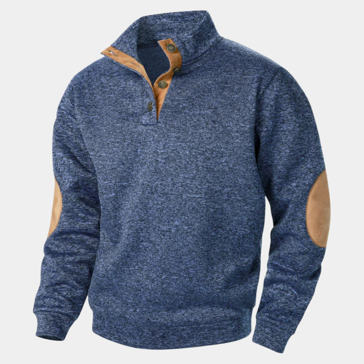 Classic Men's Cable Knit Sweater with Patch Elbows