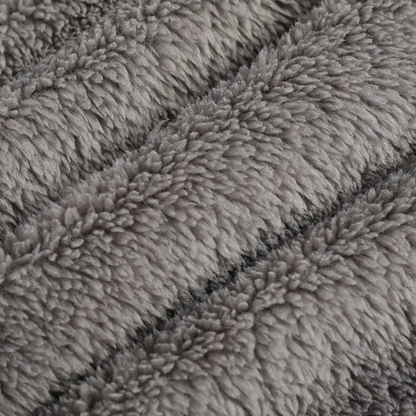 Soft Gray Men's Hooded Fleece Bathrobe with Pockets
