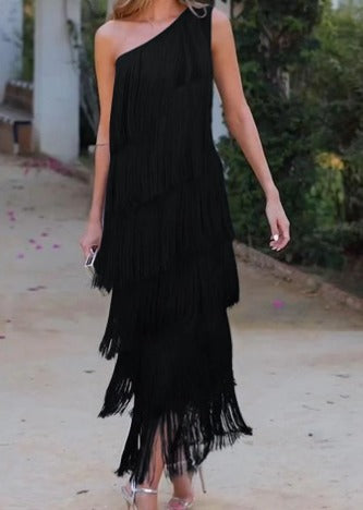 Elegant Asymmetrical Bridal Party Dress