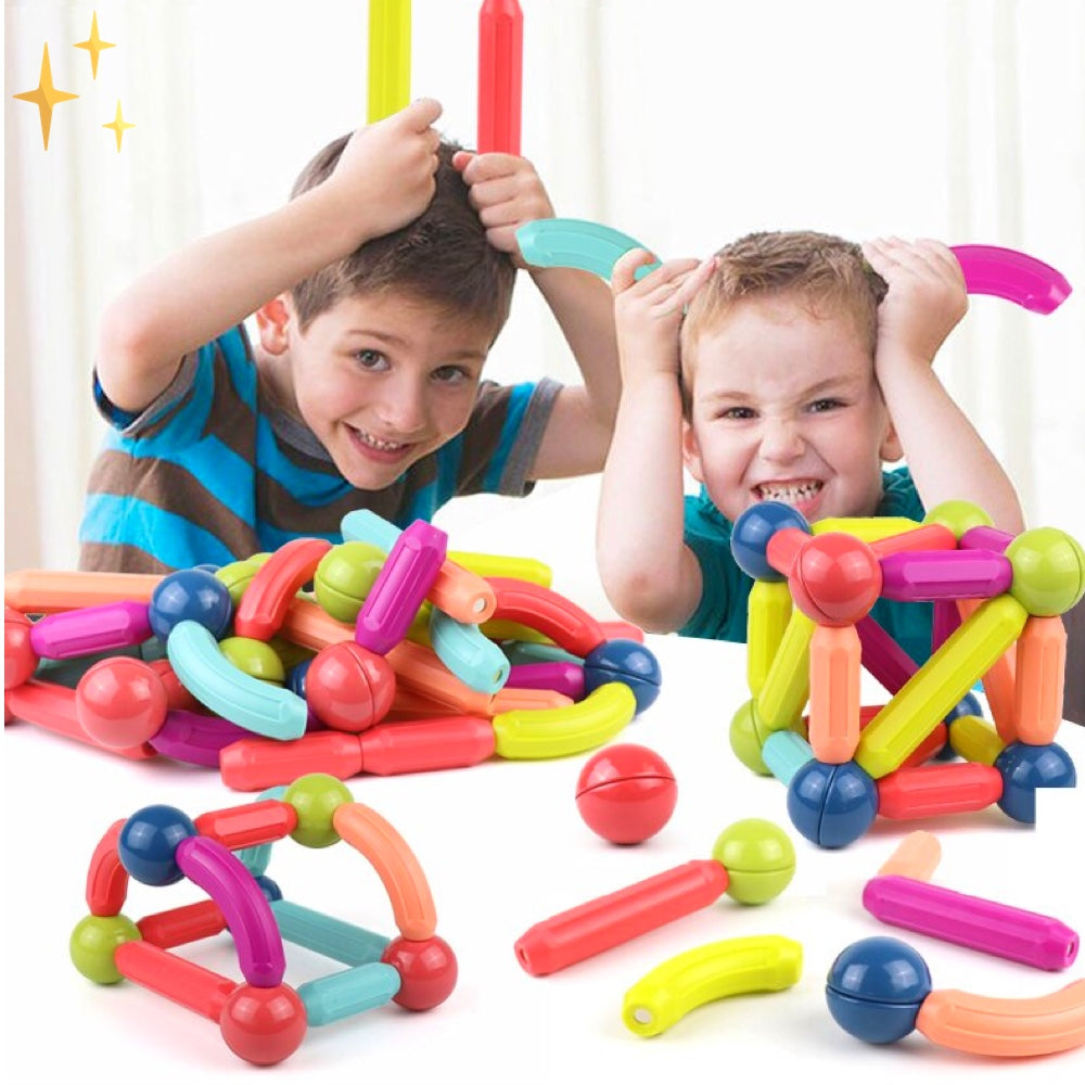Colorful Magnetic Construction Blocks Set - Pexav