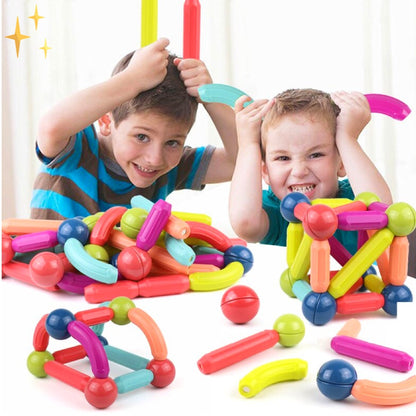 Colorful Magnetic Construction Blocks Set - Pexav
