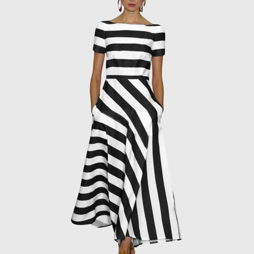 Classic Horizontal Line Dress