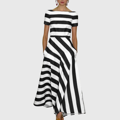 Stylish Multi Stripe Party Dress