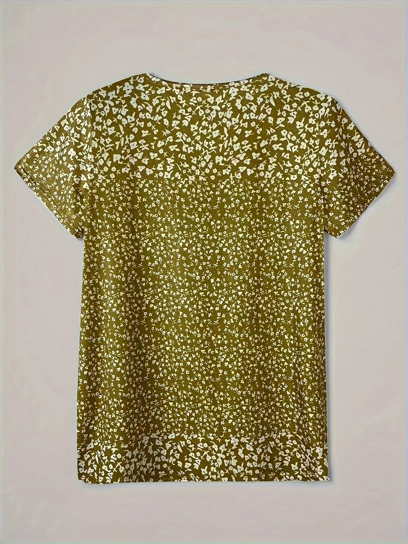 Relaxed Fit V Neck Short Sleeve Women's Top