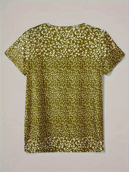 Relaxed Fit V Neck Short Sleeve Tee