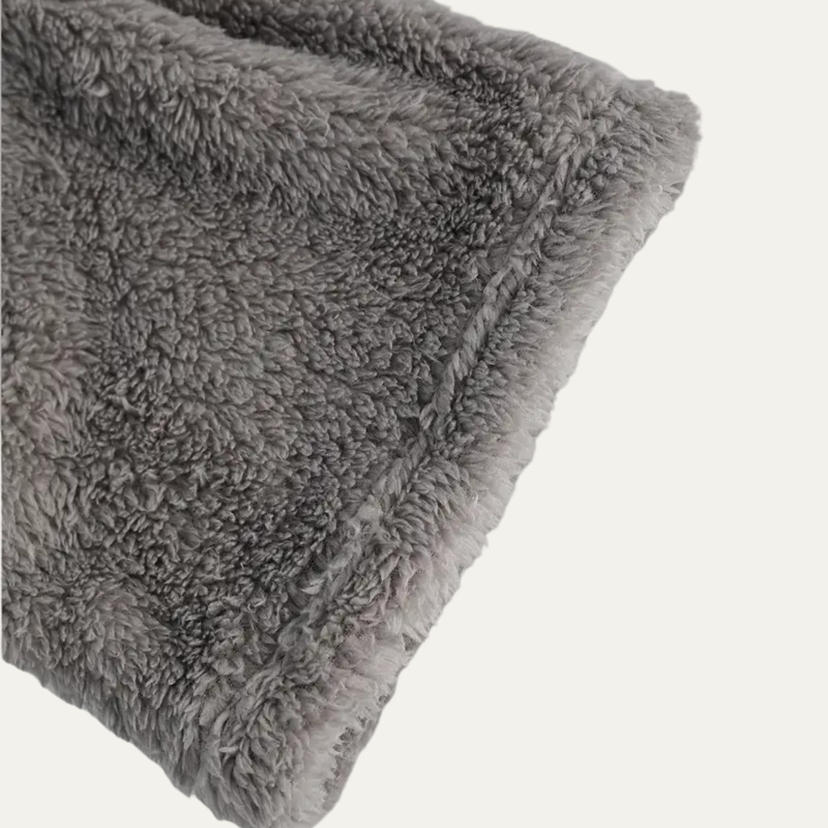 Soft Gray Men's Hooded Fleece Bathrobe with Pockets