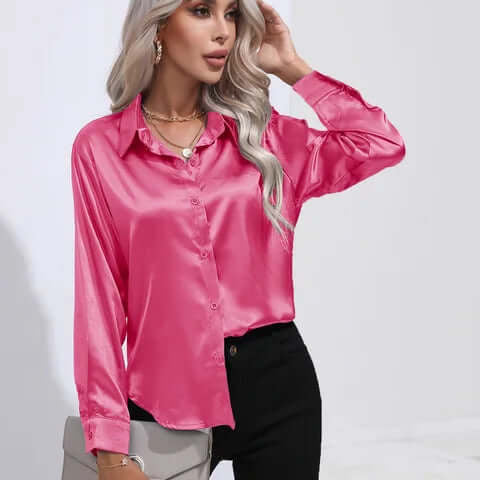 Ladies Soft Flowy Long Sleeve Shirt