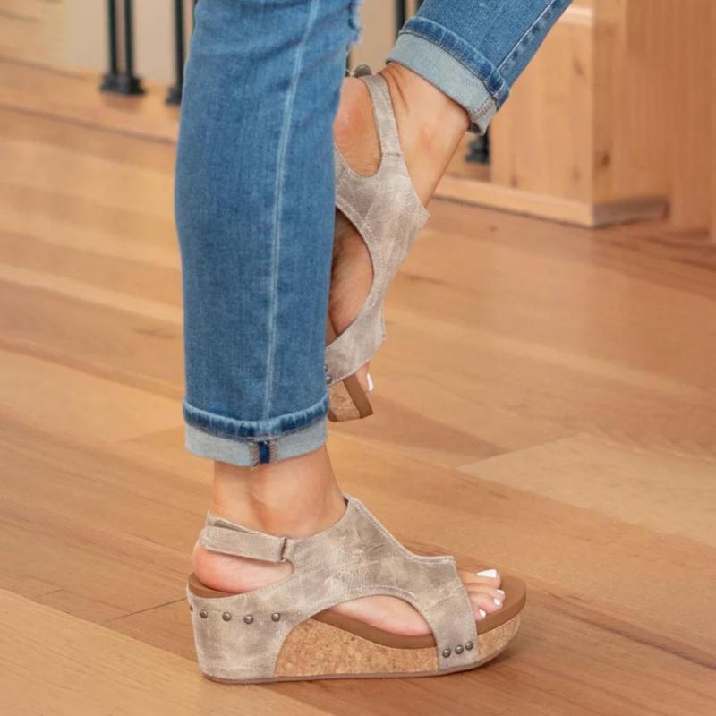 Comfortable Genuine Leather Flat Sandals for Women