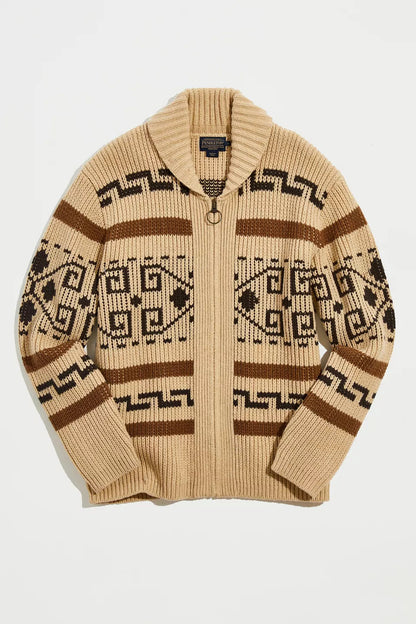 Classic Cable Knit Men's Cardigan with Zipper