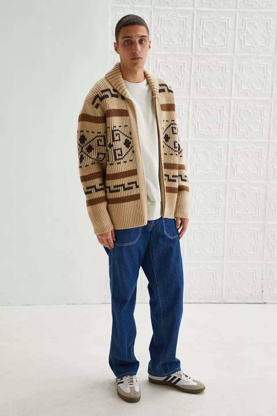 Classic Zip Up Men's Cardigan Sweater