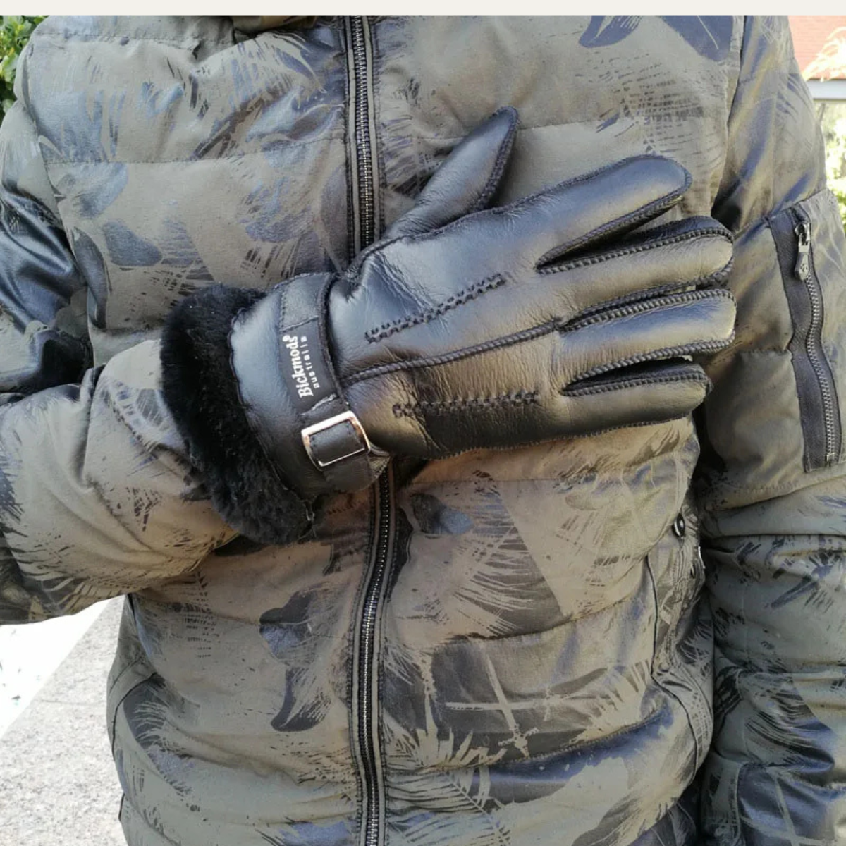 Warm Sheepskin Men's Winter Leather Gloves