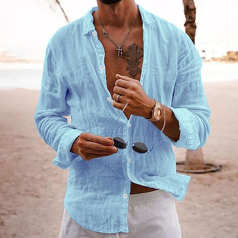 Relaxed Fit Men's Linen Summer Shirt