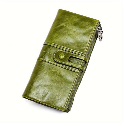 Luxury Women's Large Leather Clutch Purse