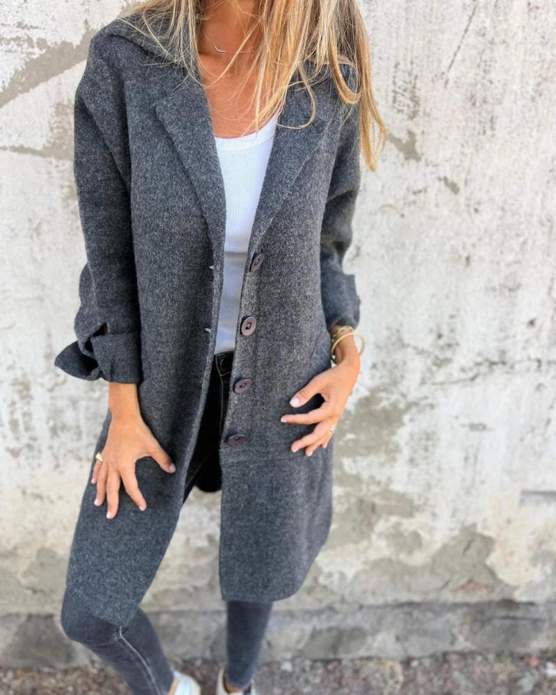 Relaxed Fit Winter Trench Coat