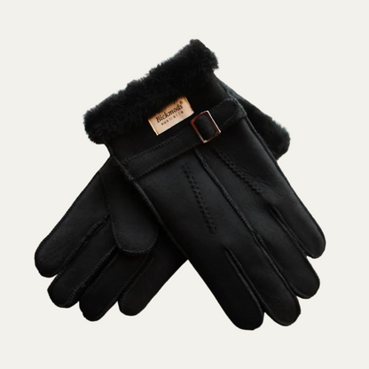 Warm Sheepskin Men's Winter Leather Gloves - Nocini