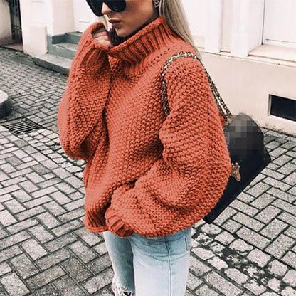 Nadia | Women's Cozy Oversized Crew Neck Knit Sweater