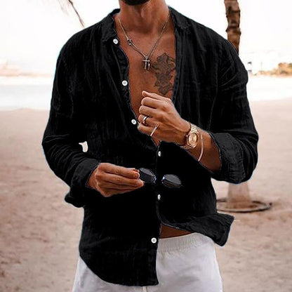 Relaxed Fit Men's Linen Summer Shirt