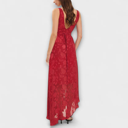 Elegant Open Back Floral Maxi Dress for Women
