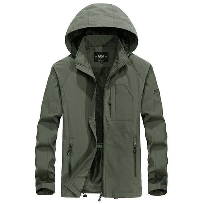 Waterproof Hiking Jacket with Removable Hood - Olytrend