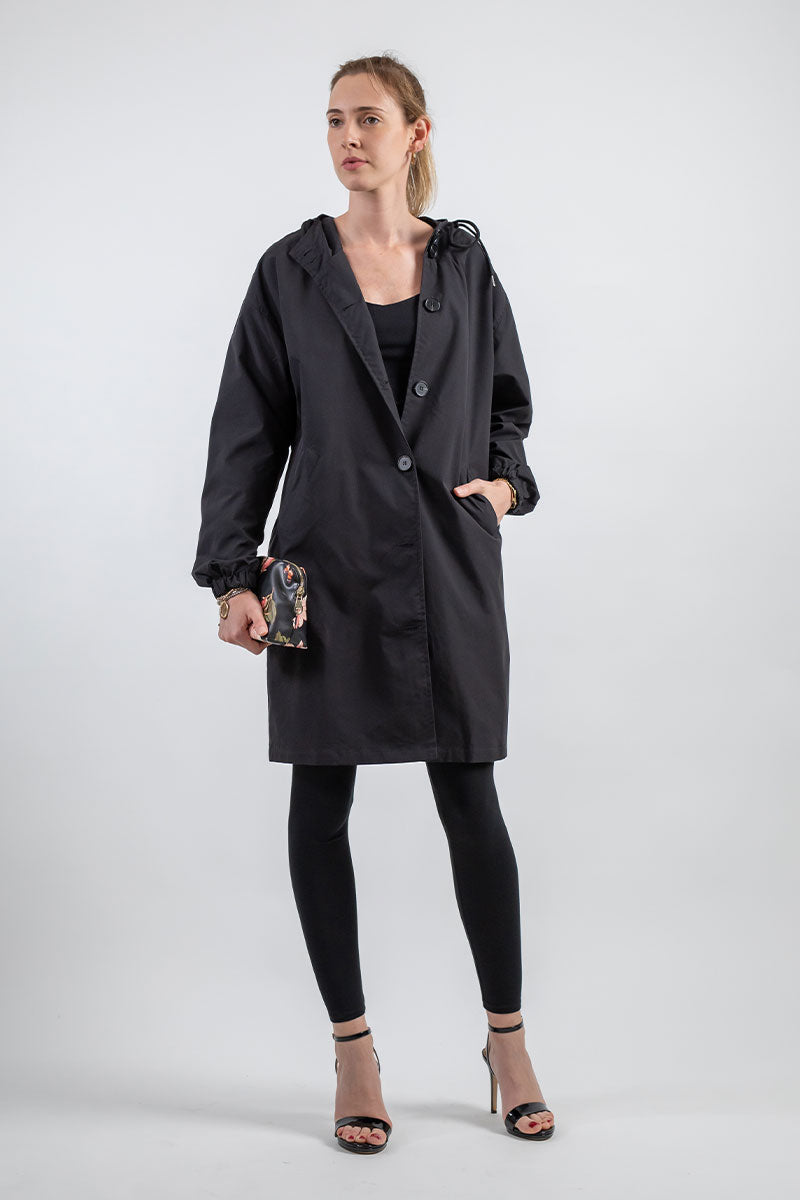 Ladies Large Water Resistant Hooded Jacket