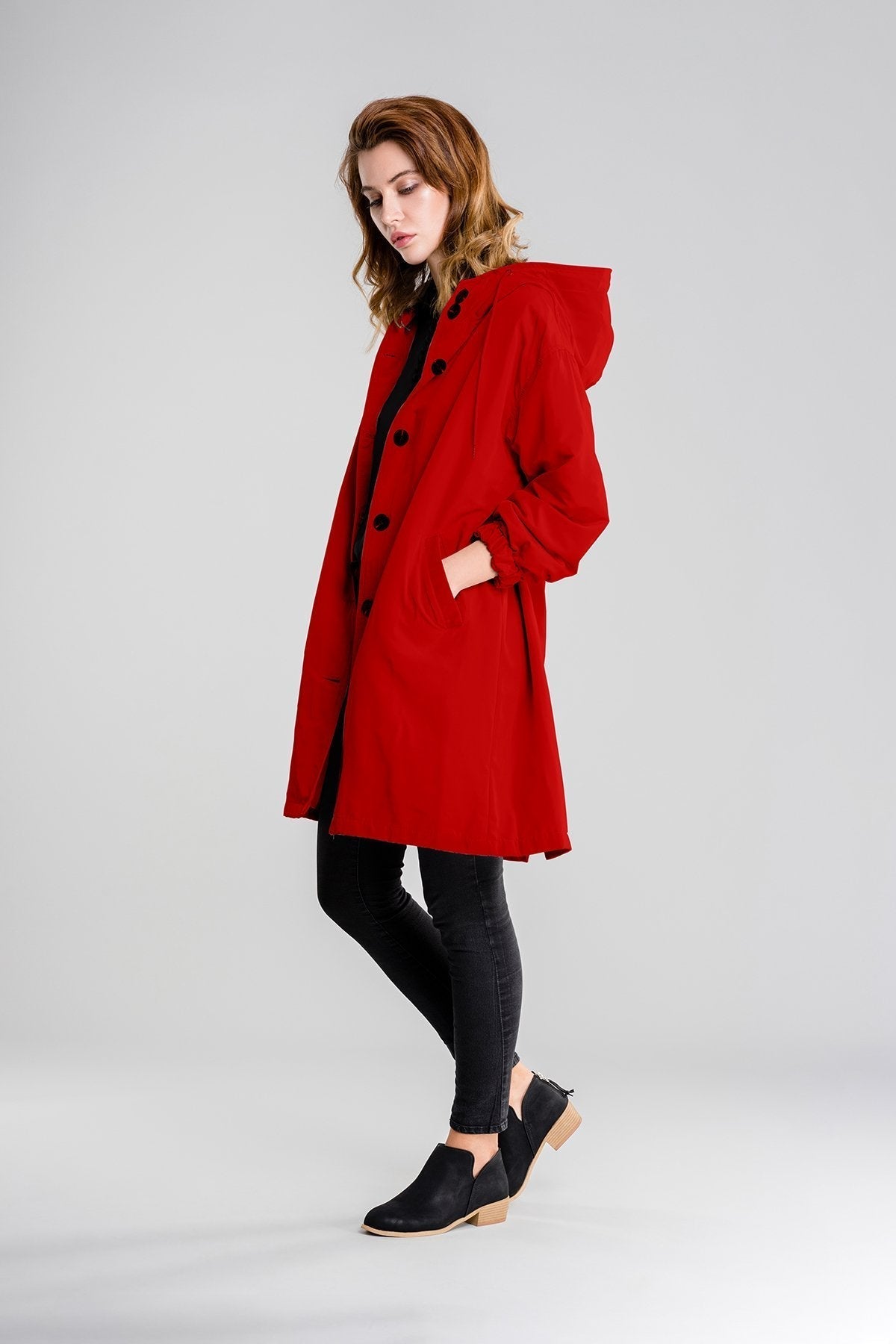 Ladies Large Water Resistant Hooded Jacket