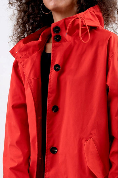 Ladies Large Water Resistant Hooded Jacket