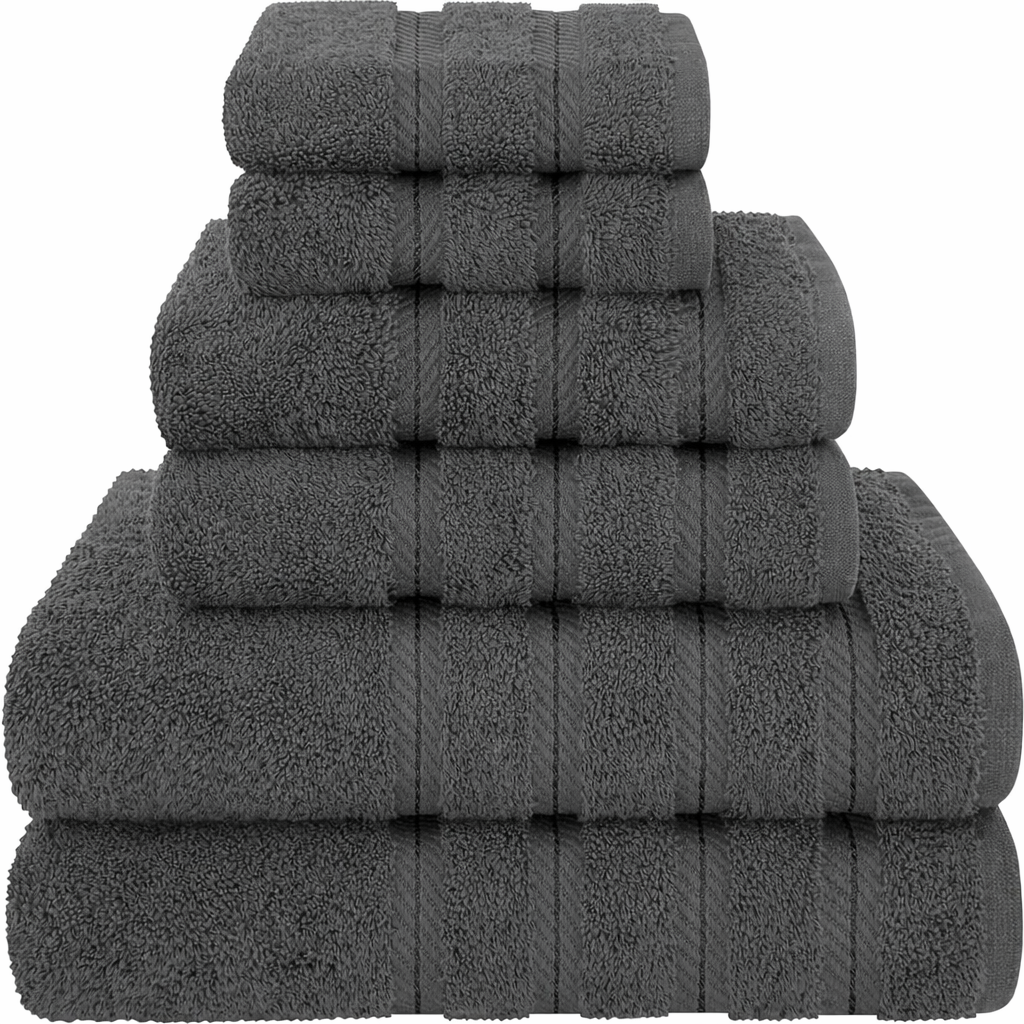 Plush 6-Piece Bathroom Towel Set – Super Absorbent - Nocini