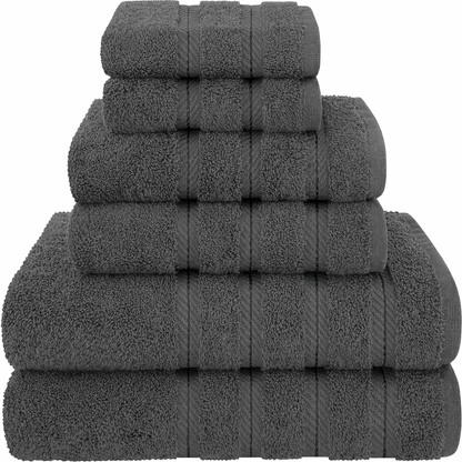 Plush 6-Piece Bathroom Towel Set – Super Absorbent - Nocini