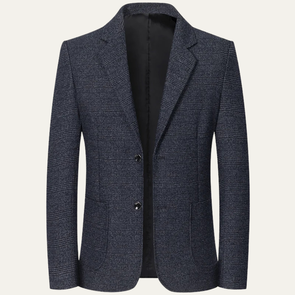 Classic Mens Plaid Pattern Blazer Jacket - Nocini