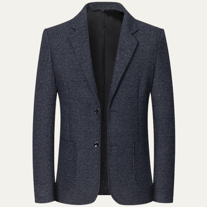 Classic Mens Plaid Pattern Blazer Jacket - Nocini