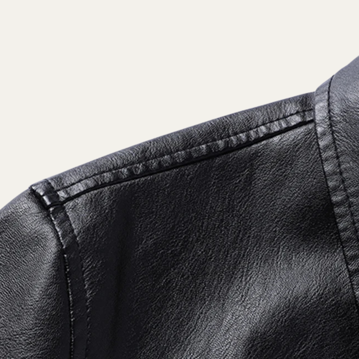 Classic Mens Leather Button Down Coat