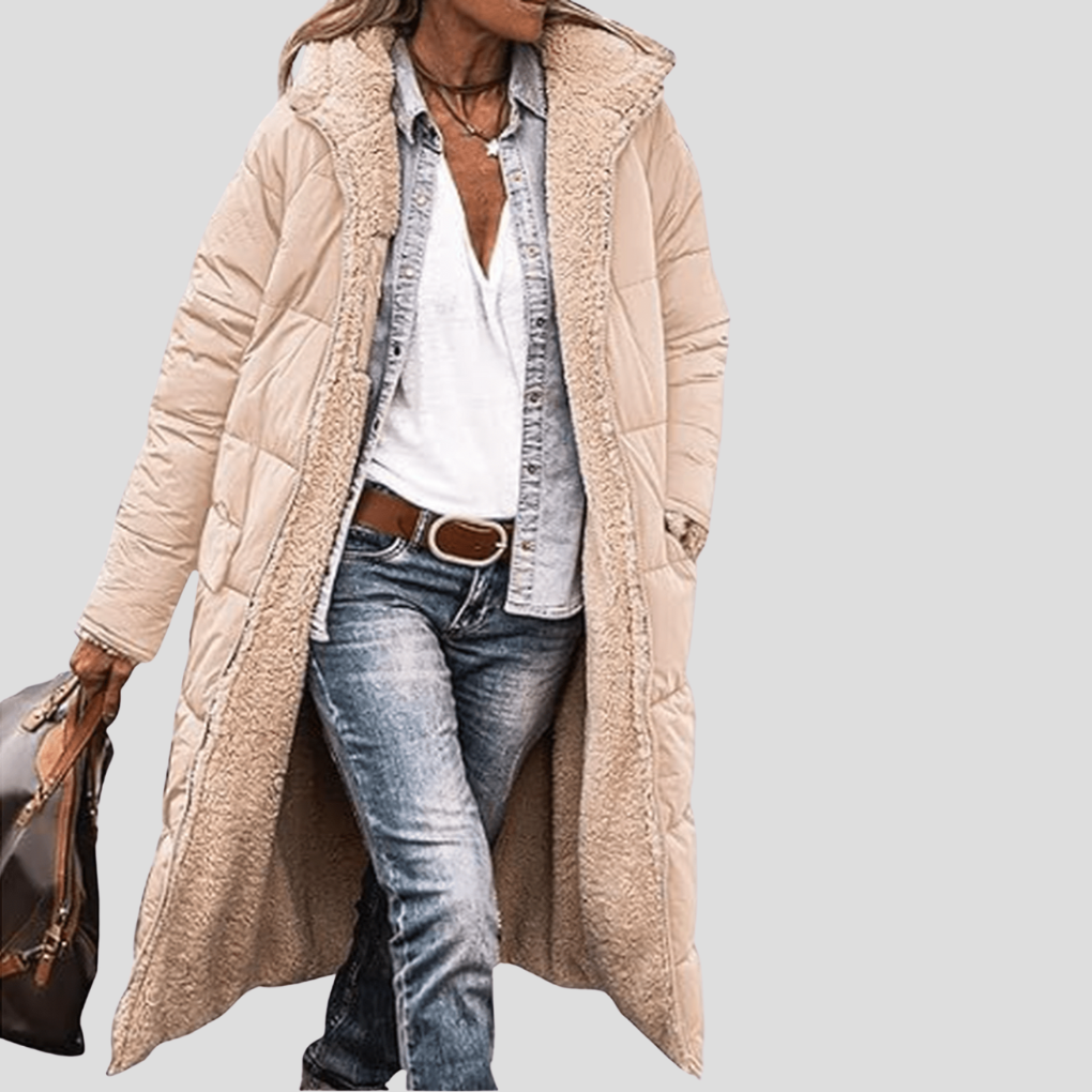 Warm Women's Parka Coat with Faux Fur Lining