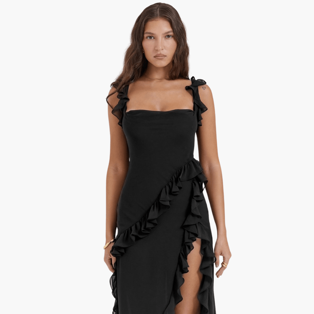 Flowy Womens Summer Maxi Dress with High Split